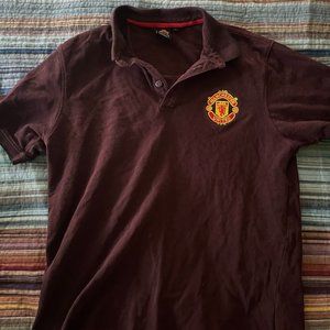 Men's Manchester United Red Polo Shirt Size Large Official Product